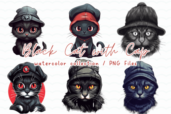 Black Cat Clipart Sublimation