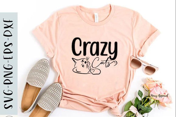 Cat T-shirt Design, Crazy Cats