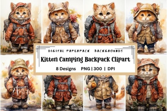 Cute Kitten Backpack Background