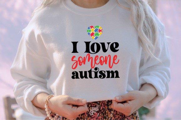 I Love Someone Autism SVG