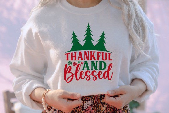 Thankful and Blessed Christmas Svg